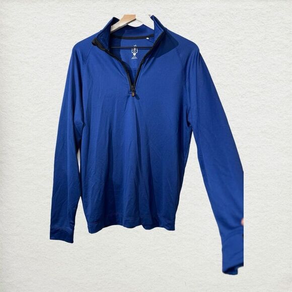 Cutter & Buck Blue Quarter-Zip Base Layer Pullover Long Sleeve S Outdoor Sports - Picture 2 of 8